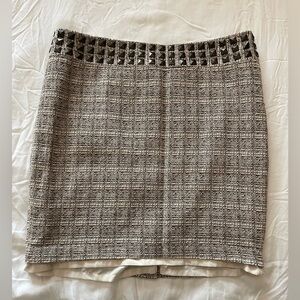 The Limited Brown and Gray Tweed Pencil Skirt